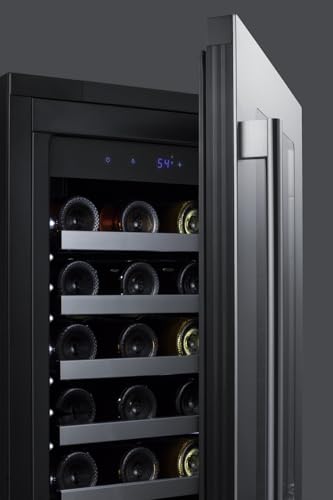 Summit 18” Wine Cellar, Built In Wine Refrigerator, 29 Bottle Capacity, Single Zone Wine Cellar, Stainless Steel & Glass- CL18WC - View 3 | Fridge.com