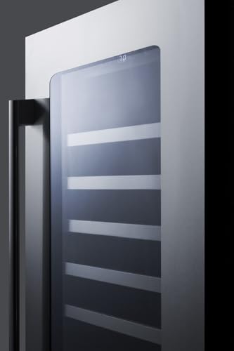 Summit 18” Wine Cellar, Built In Wine Refrigerator, 29 Bottle Capacity, Single Zone Wine Cellar, Stainless Steel & Glass- CL18WC - View 5 | Fridge.com