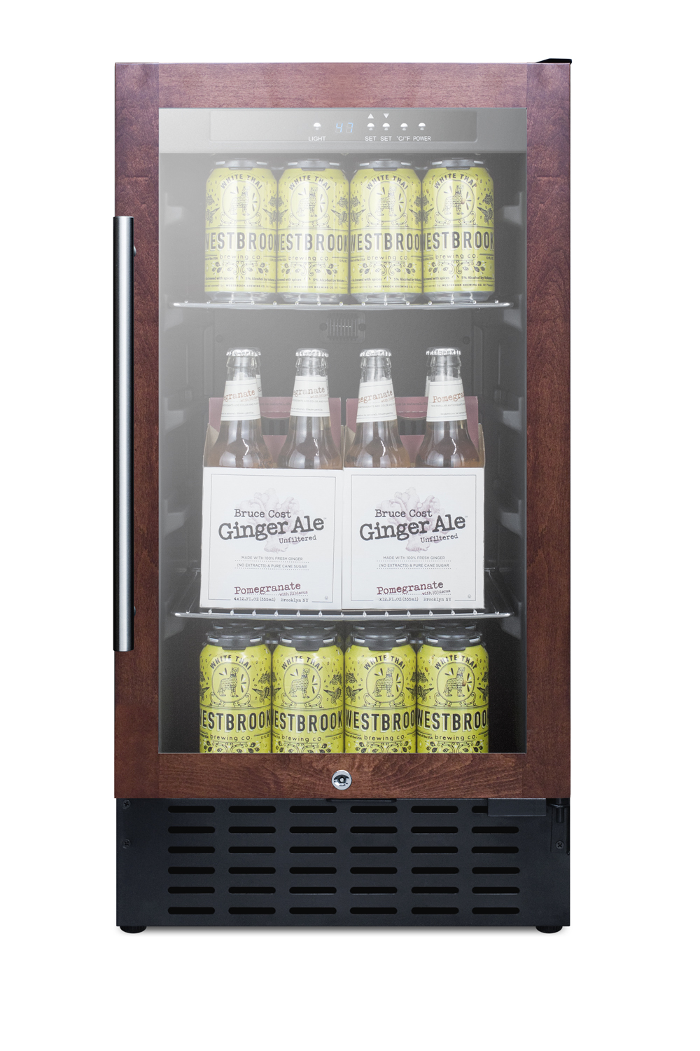 Summit Appliance 17.75'' W Freestanding 108 Cans (12 oz.) 2.7 Cubic Feet Beverage Cooler with Glass Door | Fridge.com