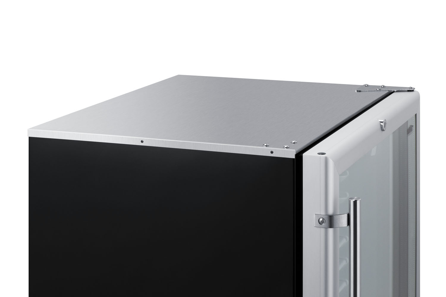 Summit Appliance 23.63'' W Freestanding 140 Cans (12 oz.) 5.5 Cubic Feet Beverage Cooler with Reversible Glass Door — FIN-0009309 | Fridge.com