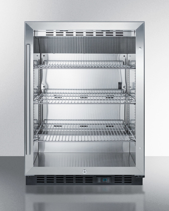 Summit Appliance 23.63'' W Convertible 108 Cans (12 oz.) 5 Cubic Feet Beverage Cooler with Glass Door | Fridge.com