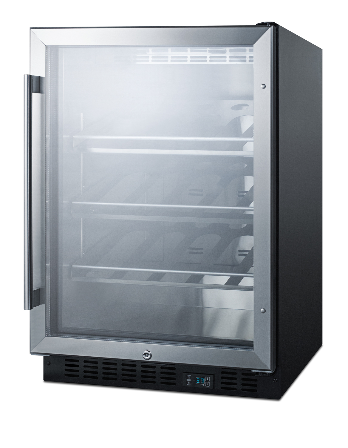 Summit Appliance Single Zone 23.63'' Built-In 20 Bottle Wine Refrigerator With Reversible Door - View 3 | Fridge.com
