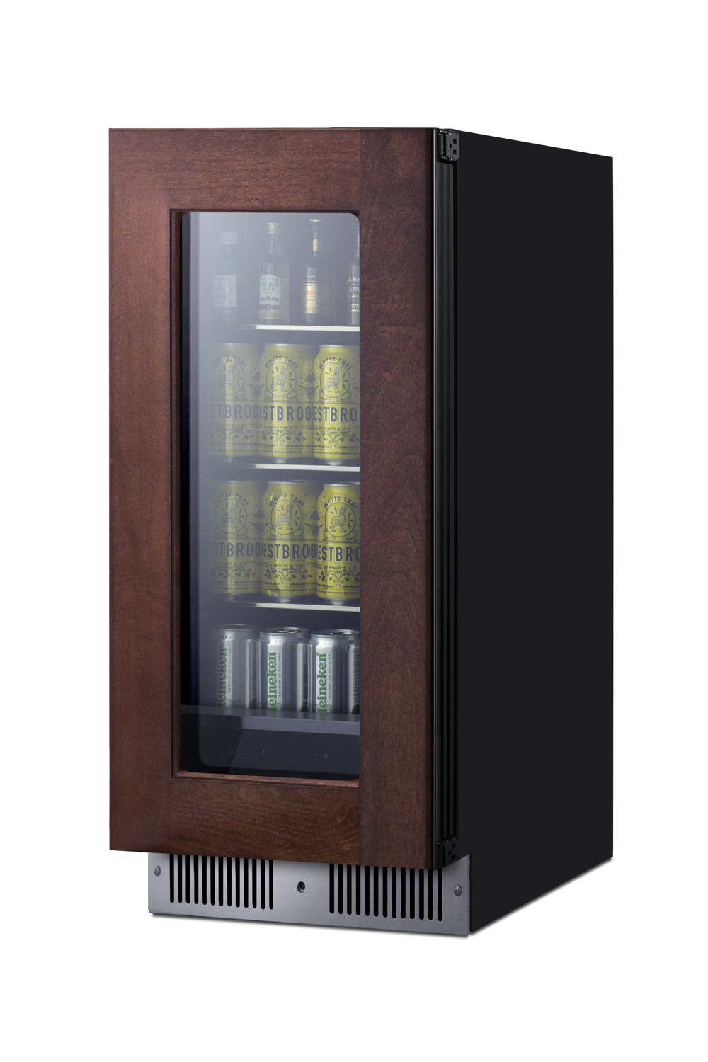 Summit Appiance  15" Wide Built-In  Shallow-Depth Panel Ready Beverage Center - View 5 | Fridge.com
