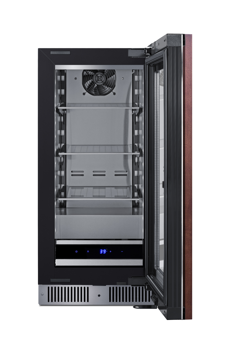 Summit Appiance  15" Wide Built-In  Shallow-Depth Panel Ready Beverage Center - View 6 | Fridge.com