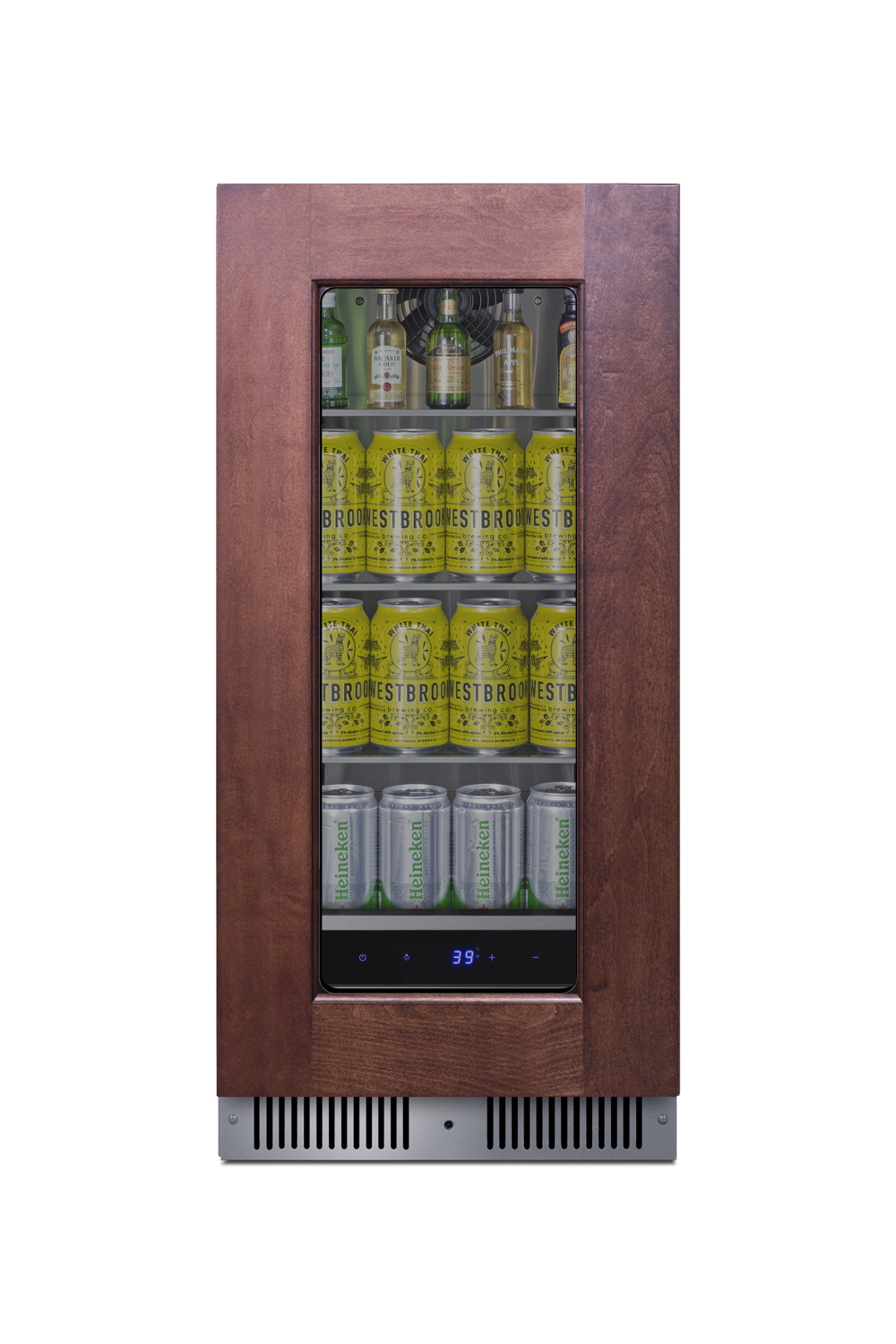 Summit Appiance  15" Wide Built-In  Shallow-Depth Panel Ready Beverage Center - View 5 | Fridge.com