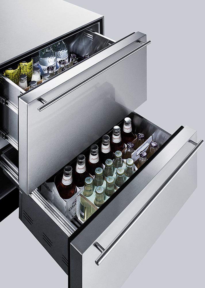 Summit 24 Inch Refrigerator Drawers SP6DBS2D7ADA - View 3 | Fridge.com