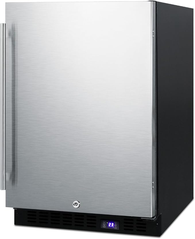 Summit 24” Freezer With Ice Maker, Built-In Outdoor Freezer, 4.7 cu.ft. Capacity, Stainless Steel- SPFF51OSIM - View 2 | Fridge.com