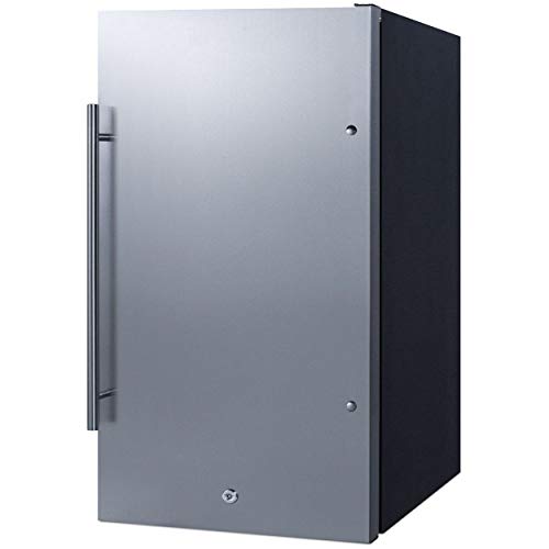 Summit 19” Refrigerator, Shallow Depth, Built-in, Outdoor Refrigerator, ENERGYSTAR, 3.13 cu.ft.Capacity, Stainless Steel- SPR196OS | Fridge.com