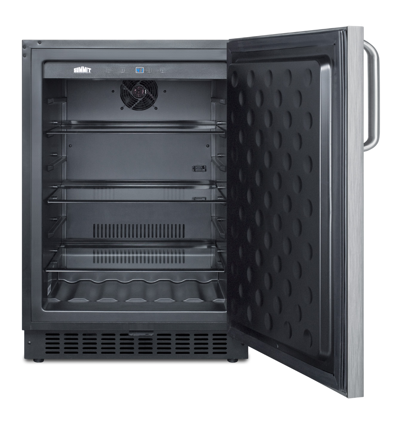 Summit Appliance 23.63'' W Convertible 90 Cans (12 oz.) 4.6 Cubic Feet Outdoor Rated Beverage Cooler With Wine Storage - View 4 | Fridge.com