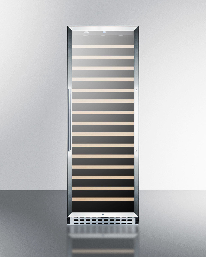 Summit Appliance Single Zone 23.63'' Freestanding 171 Bottle Wine Refrigerator with Reversible Door | Fridge.com