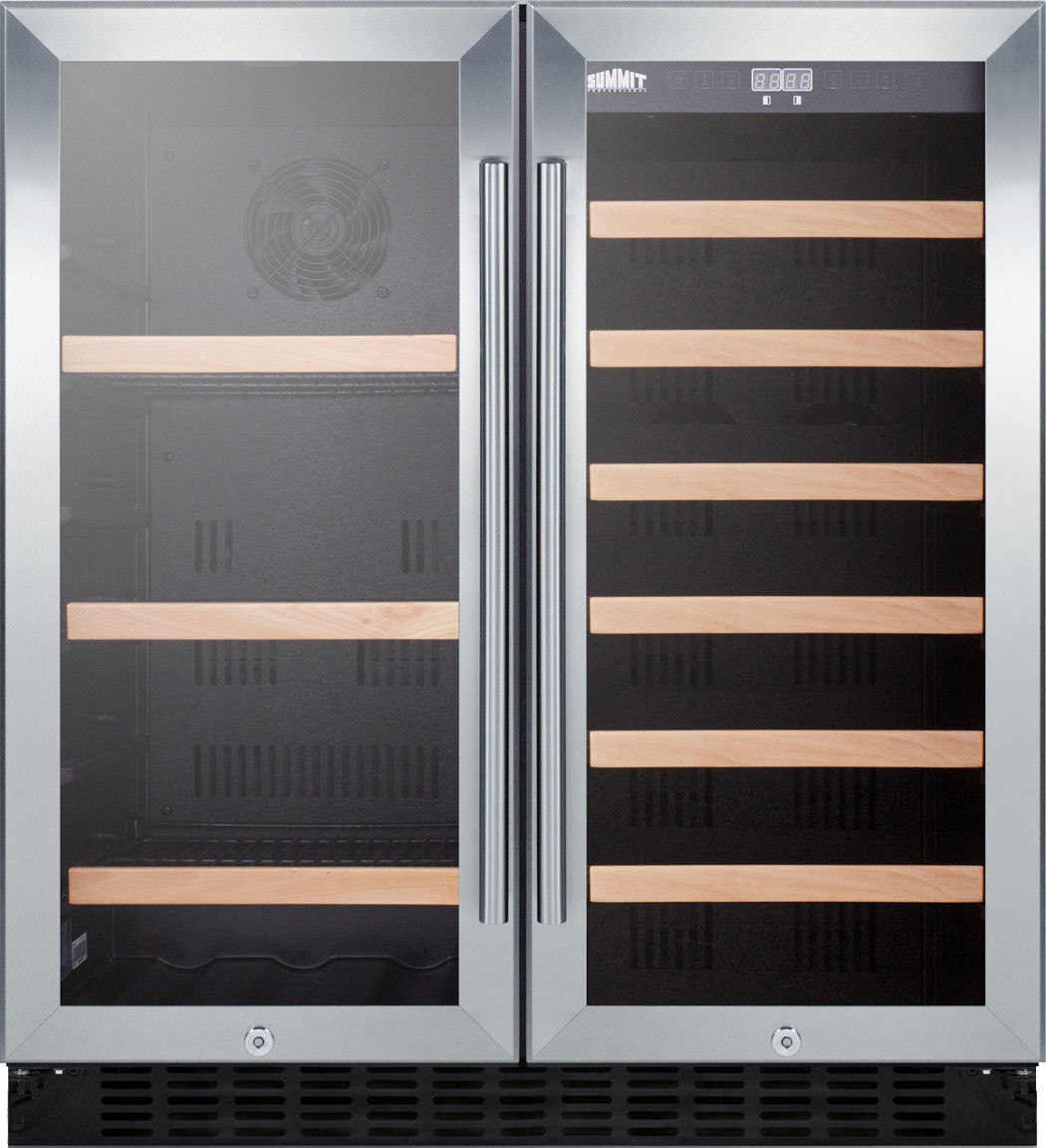 33 Bottle and 48 Can Dual Zone Freestanding/Built-In Wine Refrigerator | Fridge.com