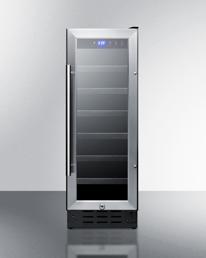 Summit Appliance Single Zone 11.88'' 21 Bottle Wine Refrigerator with Reversible Door | Fridge.com