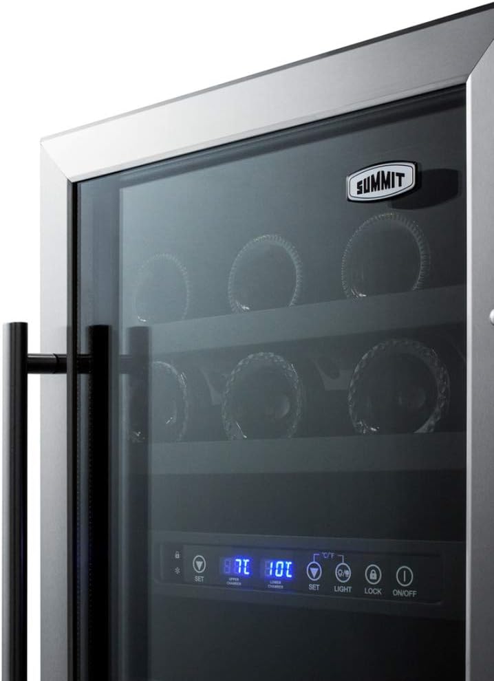 Summit 18” Wine Cellar, 28 Bottle Capacity, 3.3 cu.ft., Built-In Wine Cellar, Stainless Steel- SWC182Z - View 5 | Fridge.com