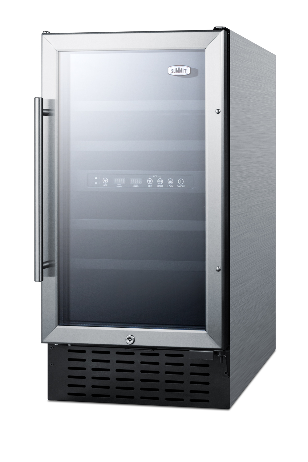 Summit Appliance Dual Zone 17.75'' 28 Bottle Wine Refrigerator With Reversible Door - View 3 | Fridge.com