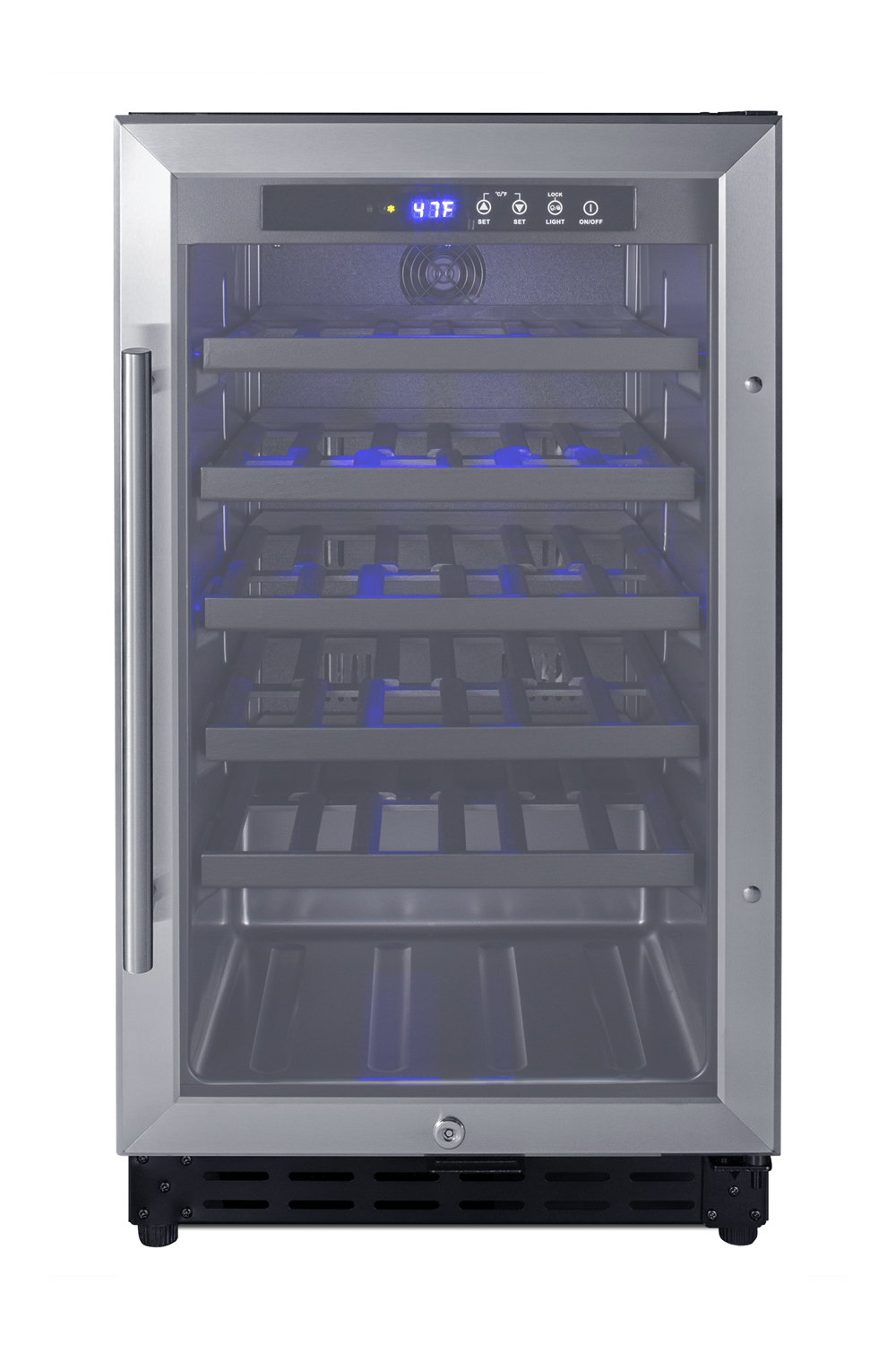 Summit Appliance Single Zone 17.75'' 34 Bottle Wine Refrigerator With Reversible Door - View 2 | Fridge.com