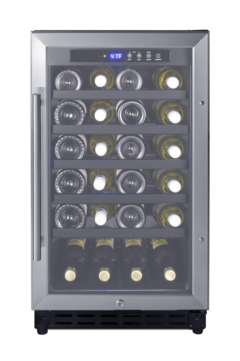 Summit Appliance Single Zone 17.75'' 34 Bottle Wine Refrigerator With Reversible Door - View 3 | Fridge.com