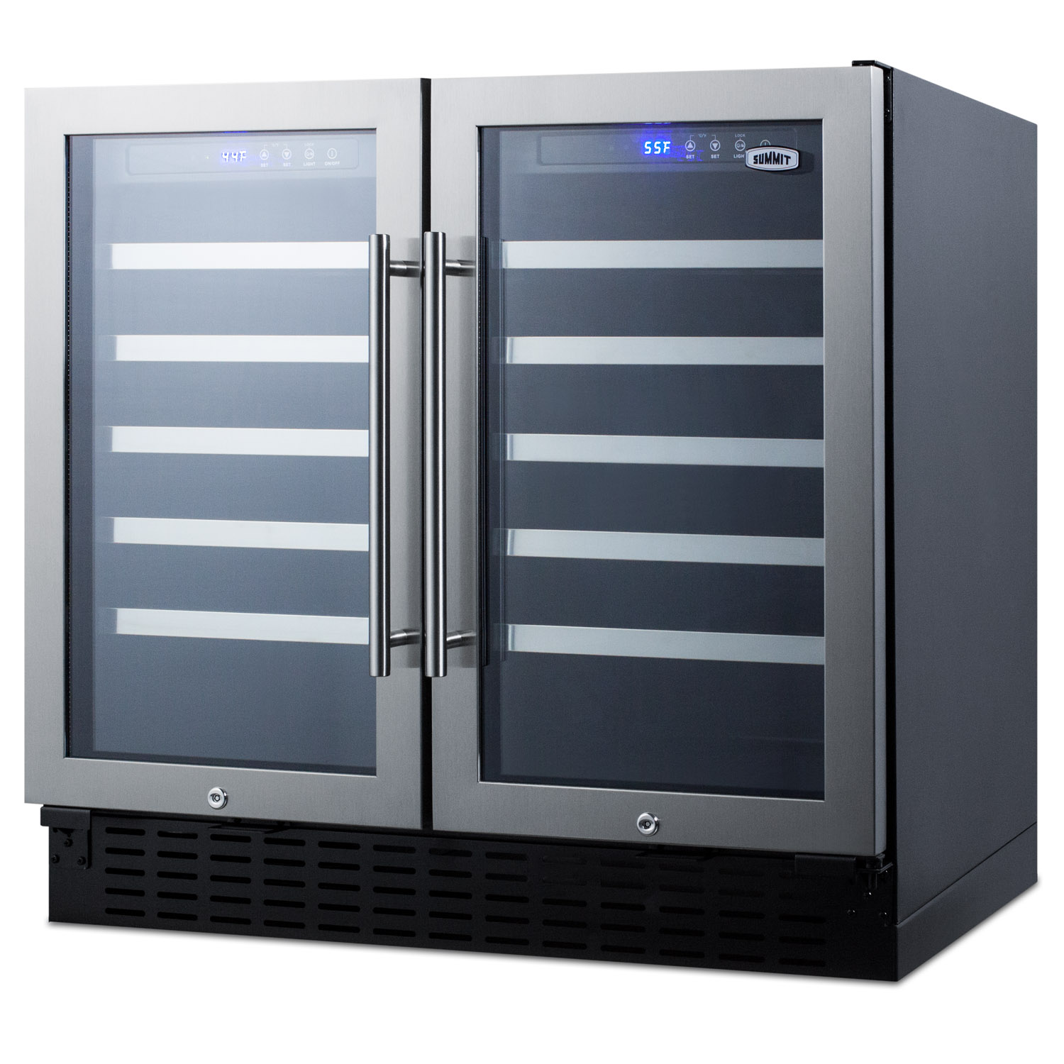 Summit Appliance Dual Zone 35.38'' 68 Bottle Wine Refrigerator - View 3 | Fridge.com
