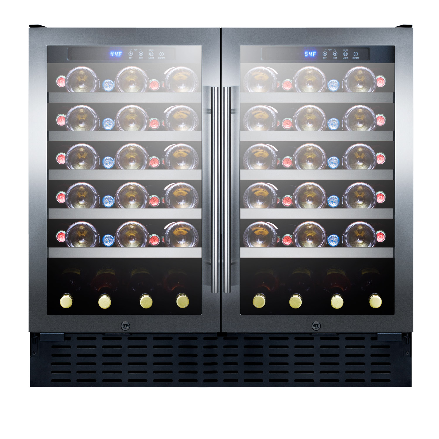 Summit Appliance Dual Zone 35.38'' 68 Bottle Wine Refrigerator - View 5 | Fridge.com