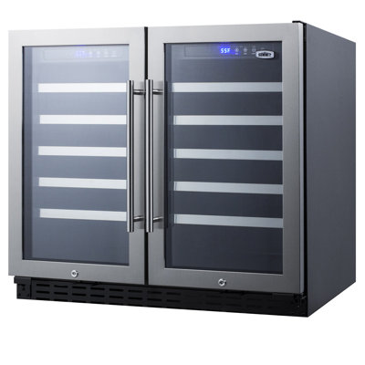 Summit Appliance Dual Zone 35.38'' 68 Bottle Wine Refrigerator | Fridge.com