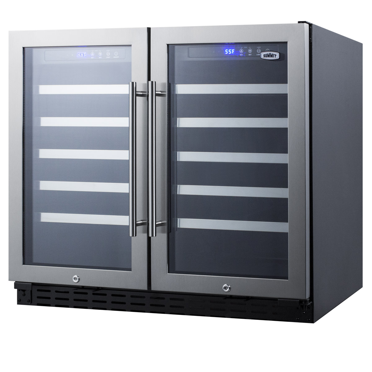 Summit Appliance Dual Zone 35.38'' 68 Bottle Wine Refrigerator | Fridge.com