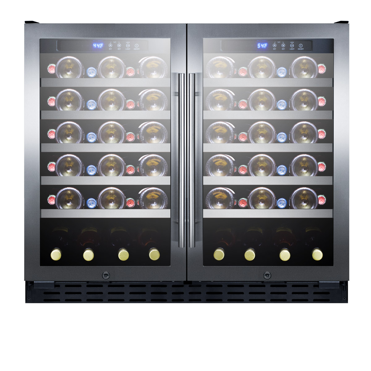 Summit Appliance Dual Zone 35.38'' 68 Bottle Wine Refrigerator | Fridge.com