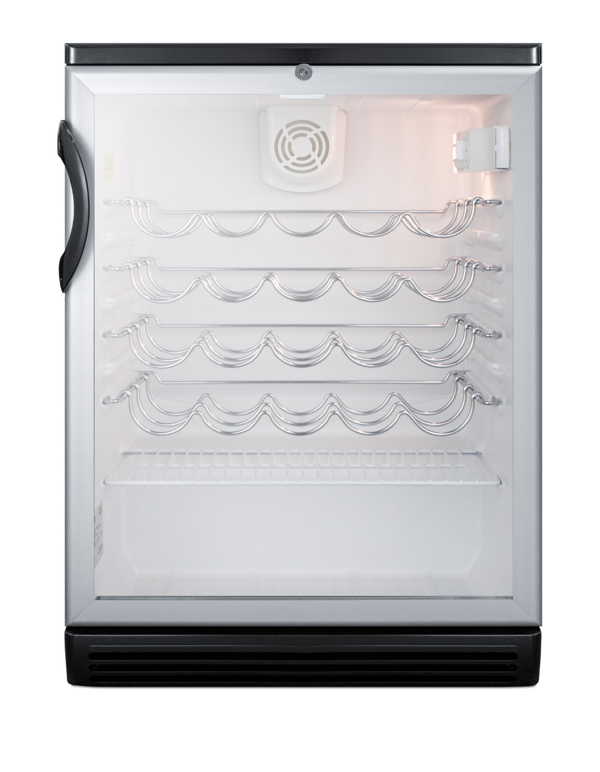 Summit Appliance Single Zone 23.63'' Freestanding 36 Bottle Wine Refrigerator With Reversible Door - View 2 | Fridge.com