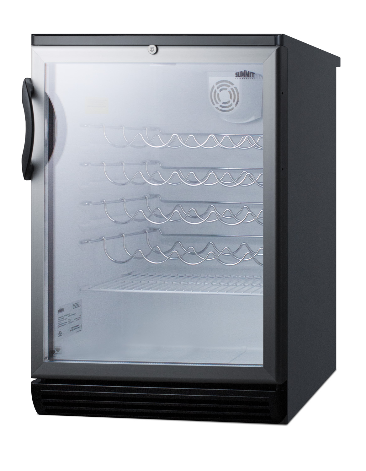 Summit Appliance Single Zone 23.63'' Freestanding 36 Bottle Wine Refrigerator With Reversible Door - View 3 | Fridge.com