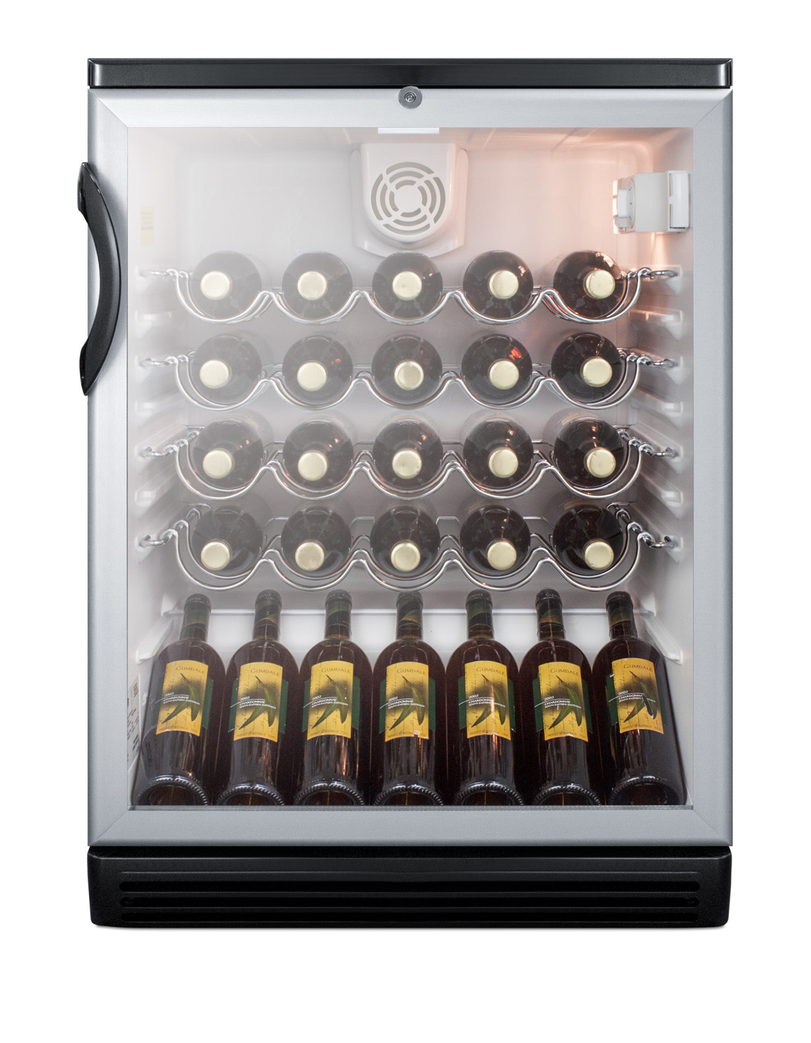 Summit Appliance Single Zone 23.63'' Freestanding 36 Bottle Wine Refrigerator With Reversible Door - View 5 | Fridge.com