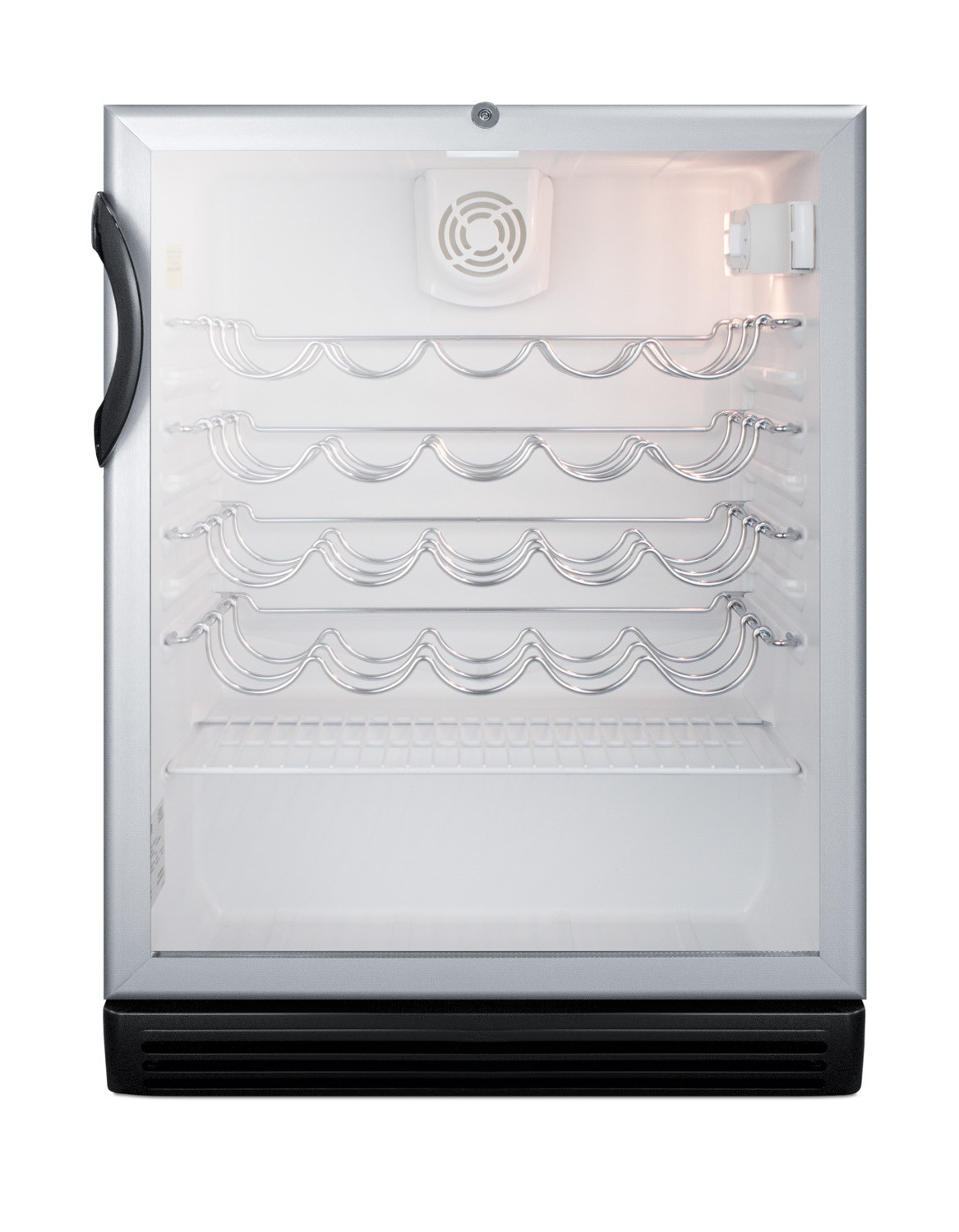 Summit Appliance Single Zone 23.63'' Freestanding 36 Bottle Wine Refrigerator With Reversible Door - View 2 | Fridge.com