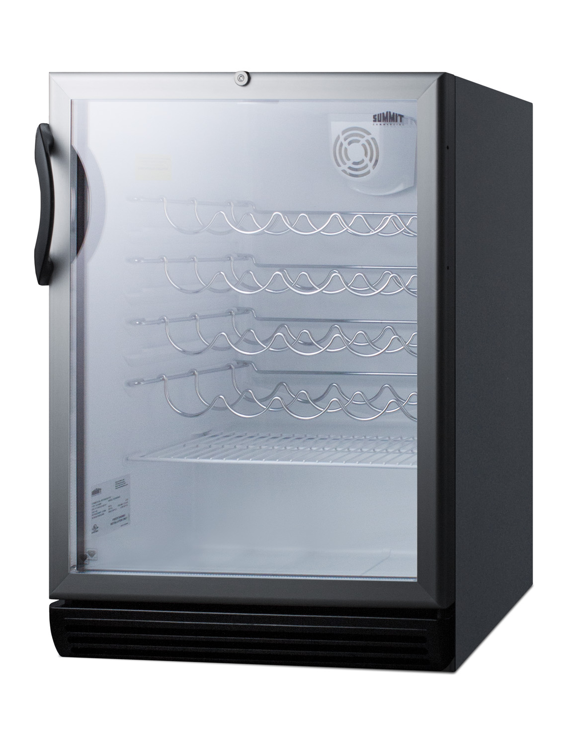 Summit Appliance Single Zone 23.63'' Freestanding 36 Bottle Wine Refrigerator With Reversible Door - View 4 | Fridge.com