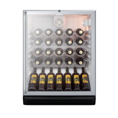 Summit Appliance Single Zone 23.63'' Freestanding 36 Bottle Wine Refrigerator with Reversible Door | Fridge.com
