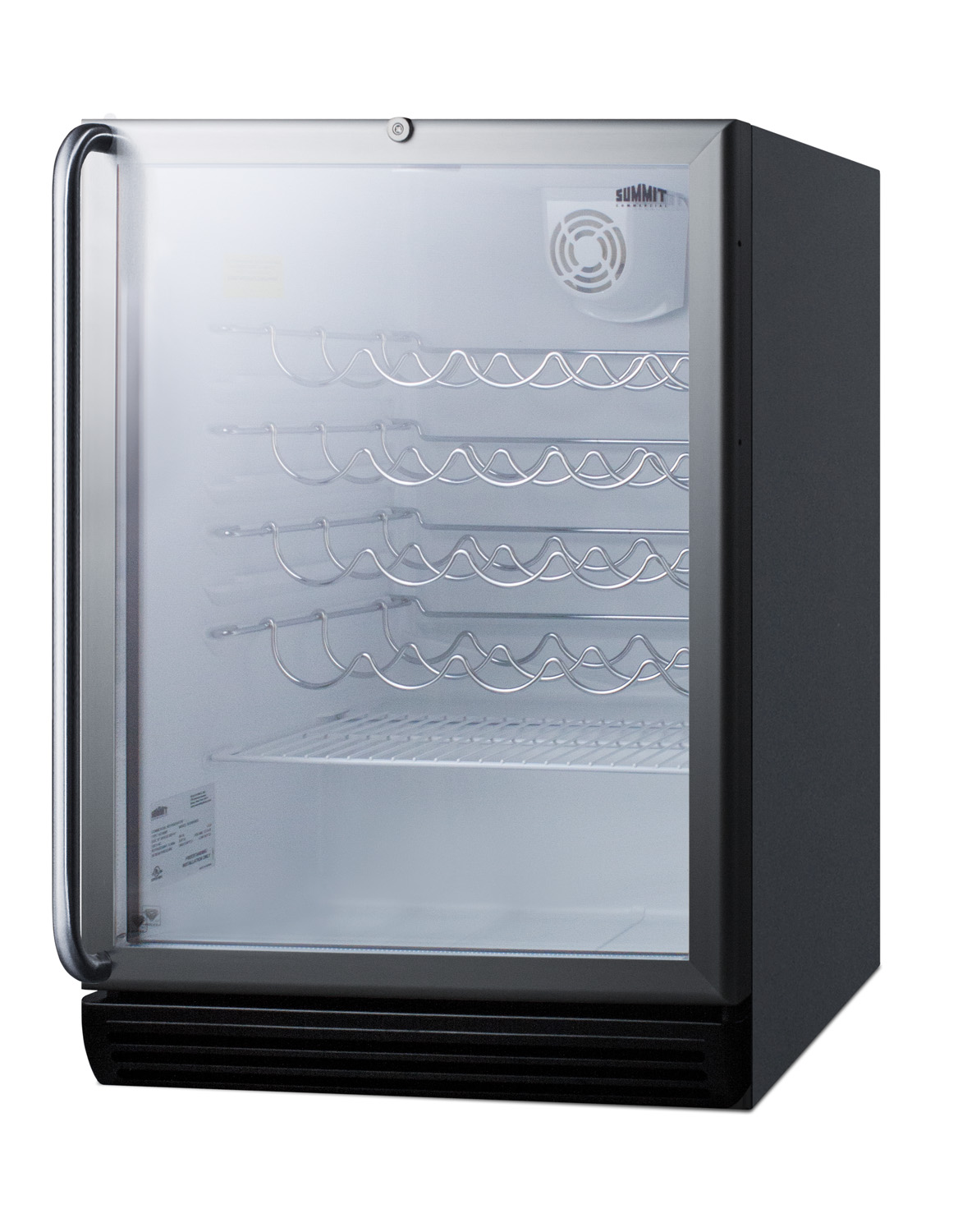 Summit Appliance Single Zone 23.63'' Freestanding 36 Bottle Wine Refrigerator With Reversible Door - View 2 | Fridge.com