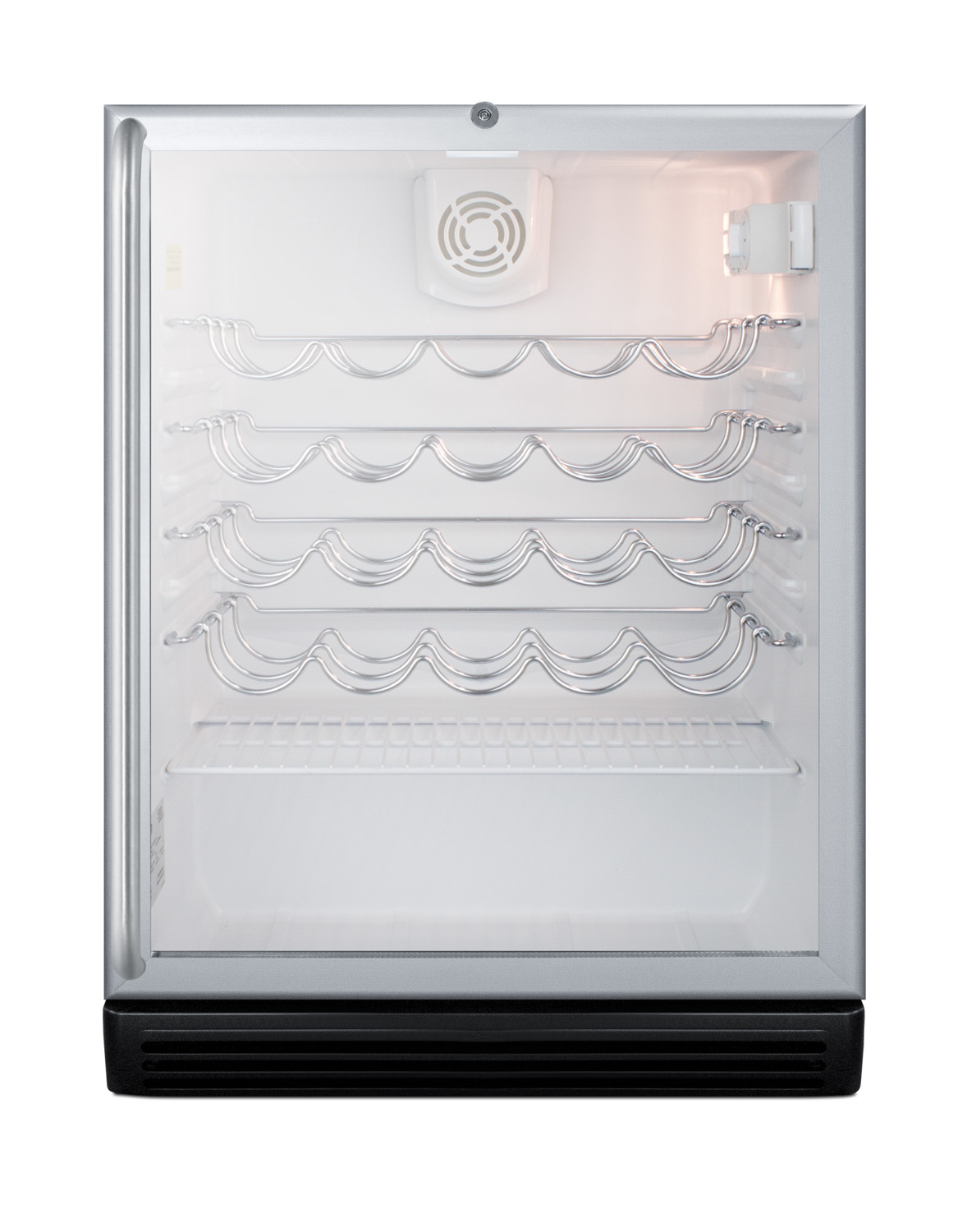 Summit Appliance Single Zone 23.63'' Freestanding 36 Bottle Wine Refrigerator With Reversible Door - View 4 | Fridge.com