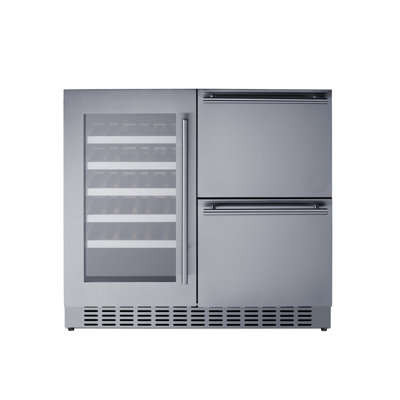 Summit Appliance 36" Wide Combination Wine Cellar & 2-Drawer Refrigerator | Fridge.com