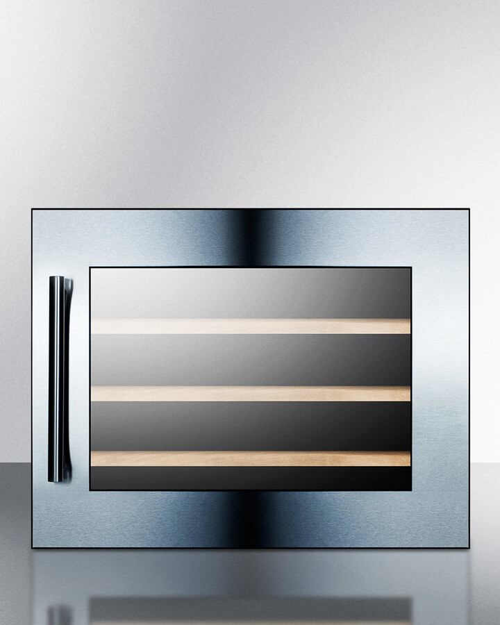 Summit Appliance Single Zone 23.25'' Built-In 28 Bottle Wine Refrigerator with Reversible Door | Fridge.com