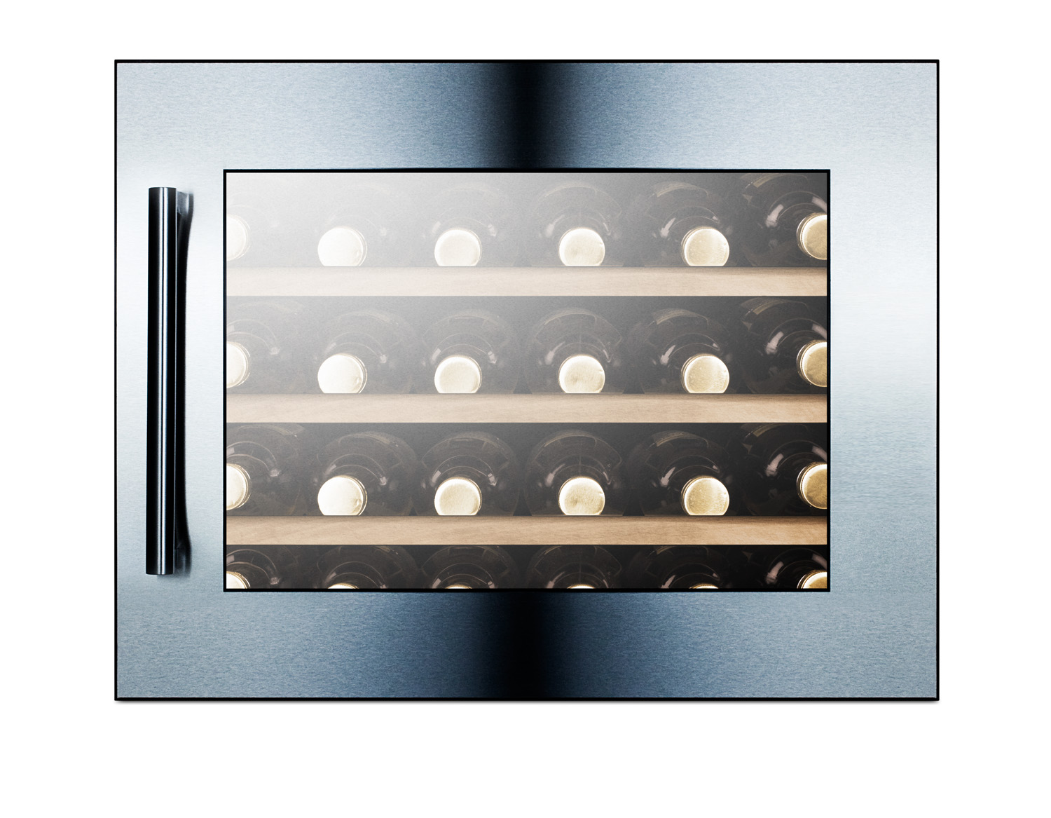 Summit Appliance Single Zone 23.25'' Built-In 28 Bottle Wine Refrigerator With Reversible Door - View 3 | Fridge.com