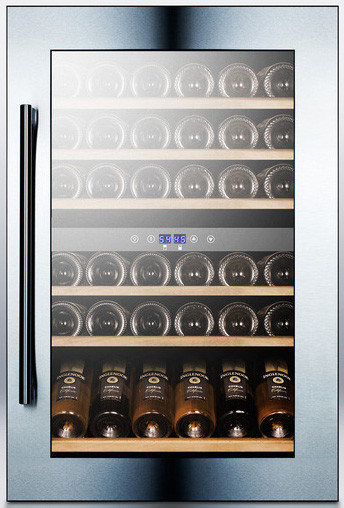 Summit Appliance Dual Zone 23.25'' Built-In 51 Bottle Wine Refrigerator with Reversible Door | Fridge.com