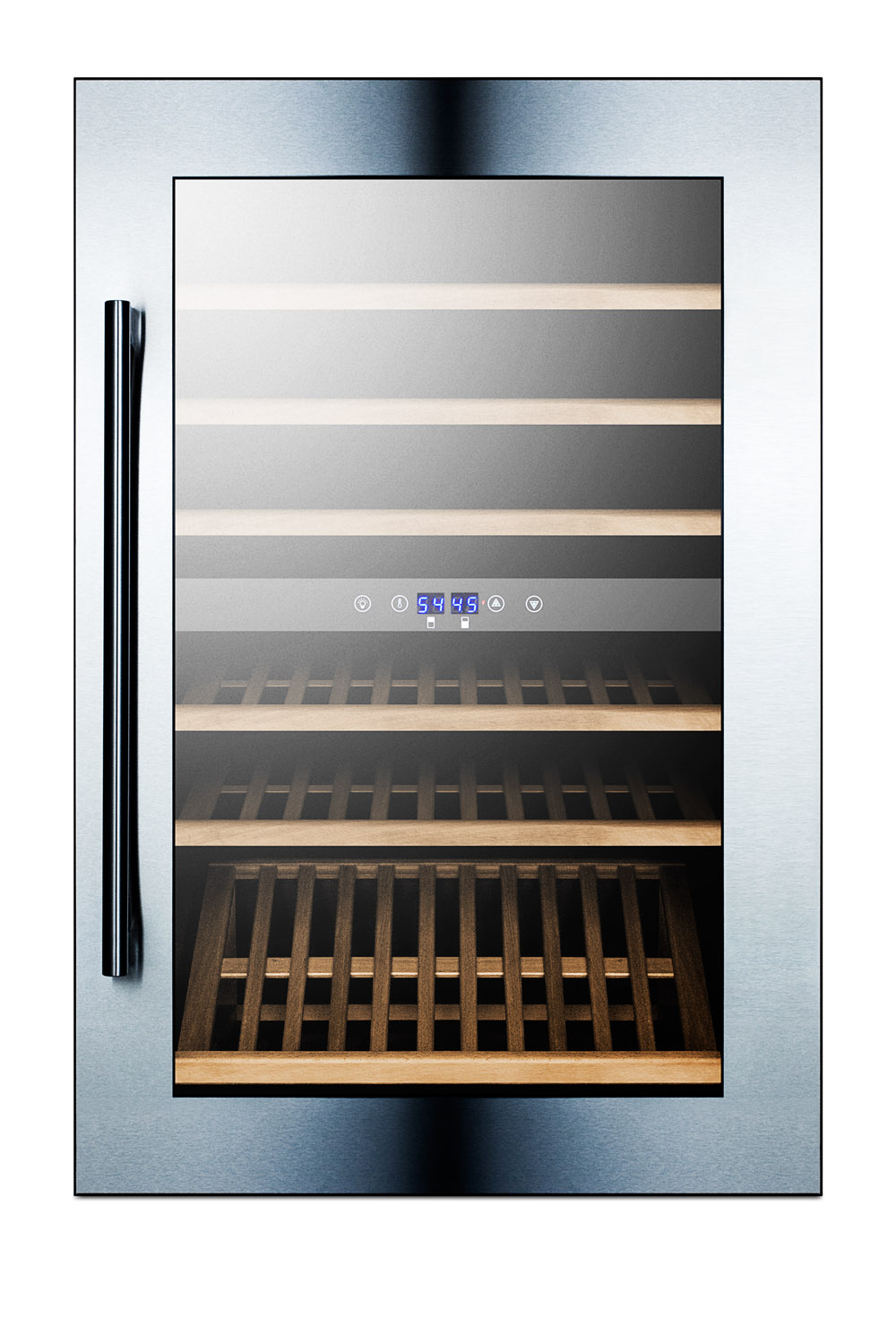 Summit Appliance Dual Zone 23.25'' Built-In 51 Bottle Wine Refrigerator with Reversible Door | Fridge.com