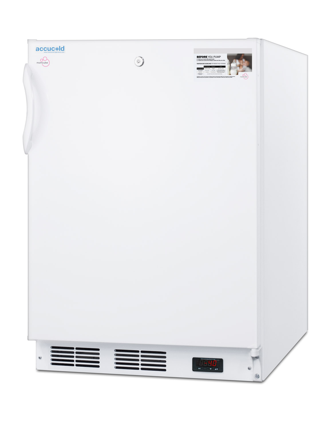 3.5 Cubic Feet Undercounter Upright Freezer With Adjustable Temperature Controls - View 3 | Fridge.com