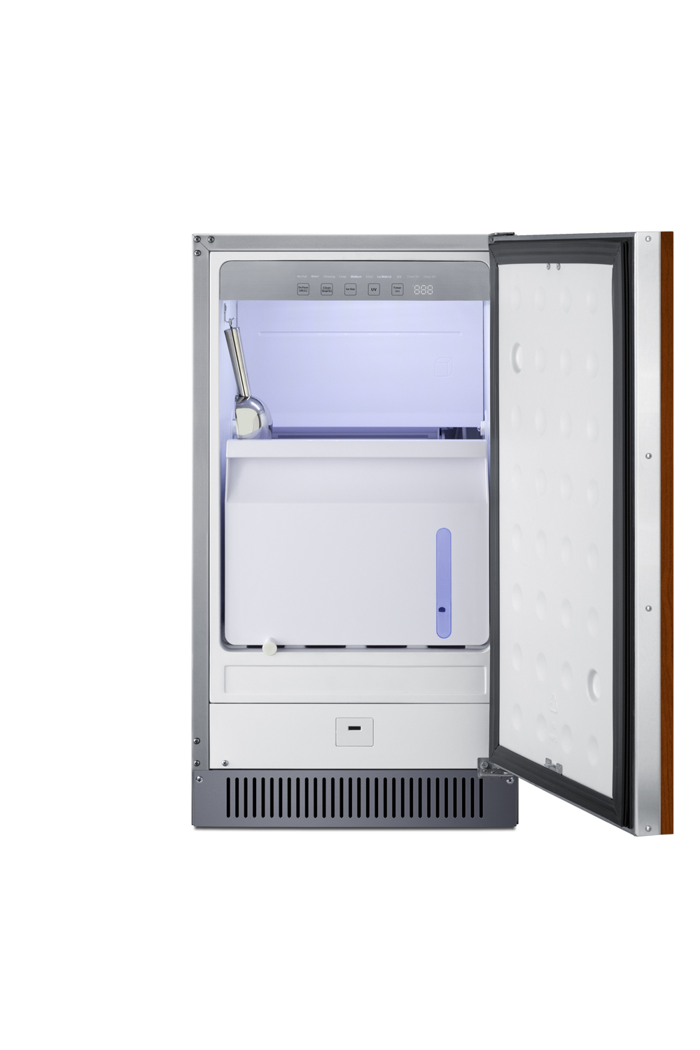 Summit Appliance 18" Wide Panel Ready (Panel Not Included) ADA Clear Icemaker - View 3 | Fridge.com