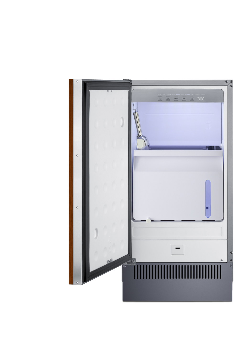 Summit Appliance 18" Wide Panel Ready (Panel Not Included) Clear Icemaker - View 3 | Fridge.com
