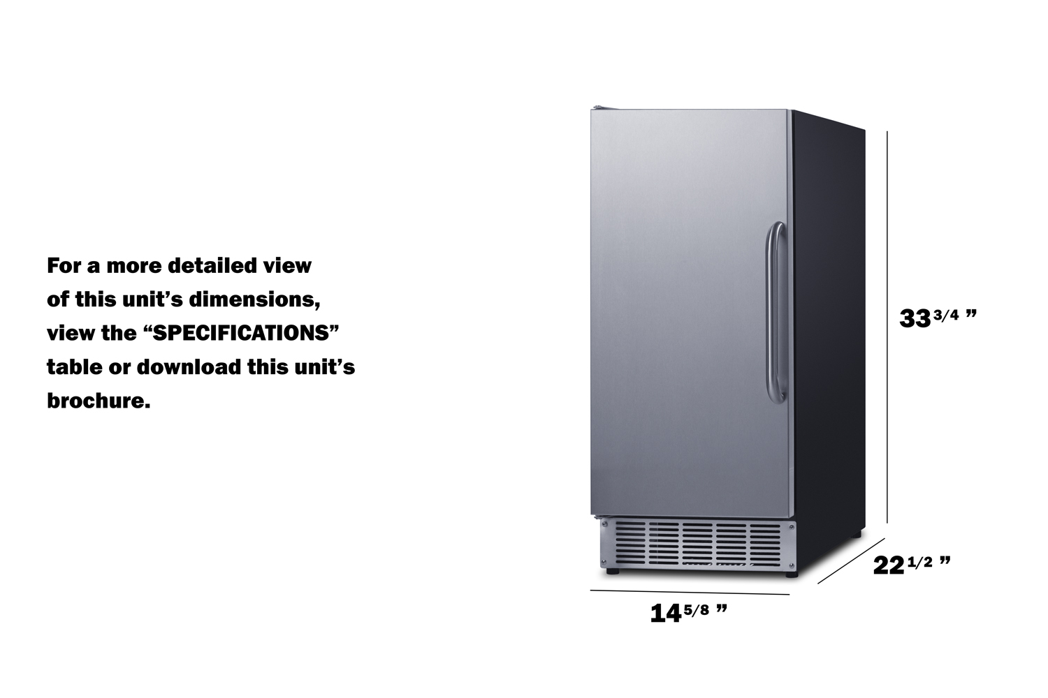 Summit Appliance Built-In 45 lb. Clear Icemaker - View 5 | Fridge.com
