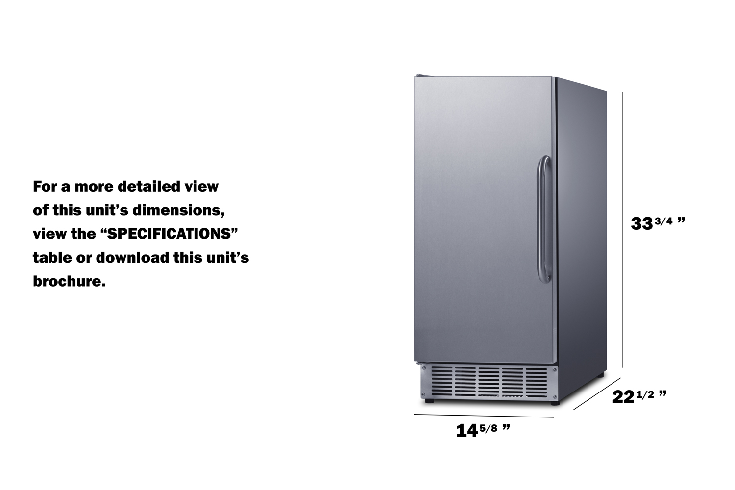 Summit 15" Built In Undercounter Ice Maker BIM47OS - View 5 | Fridge.com