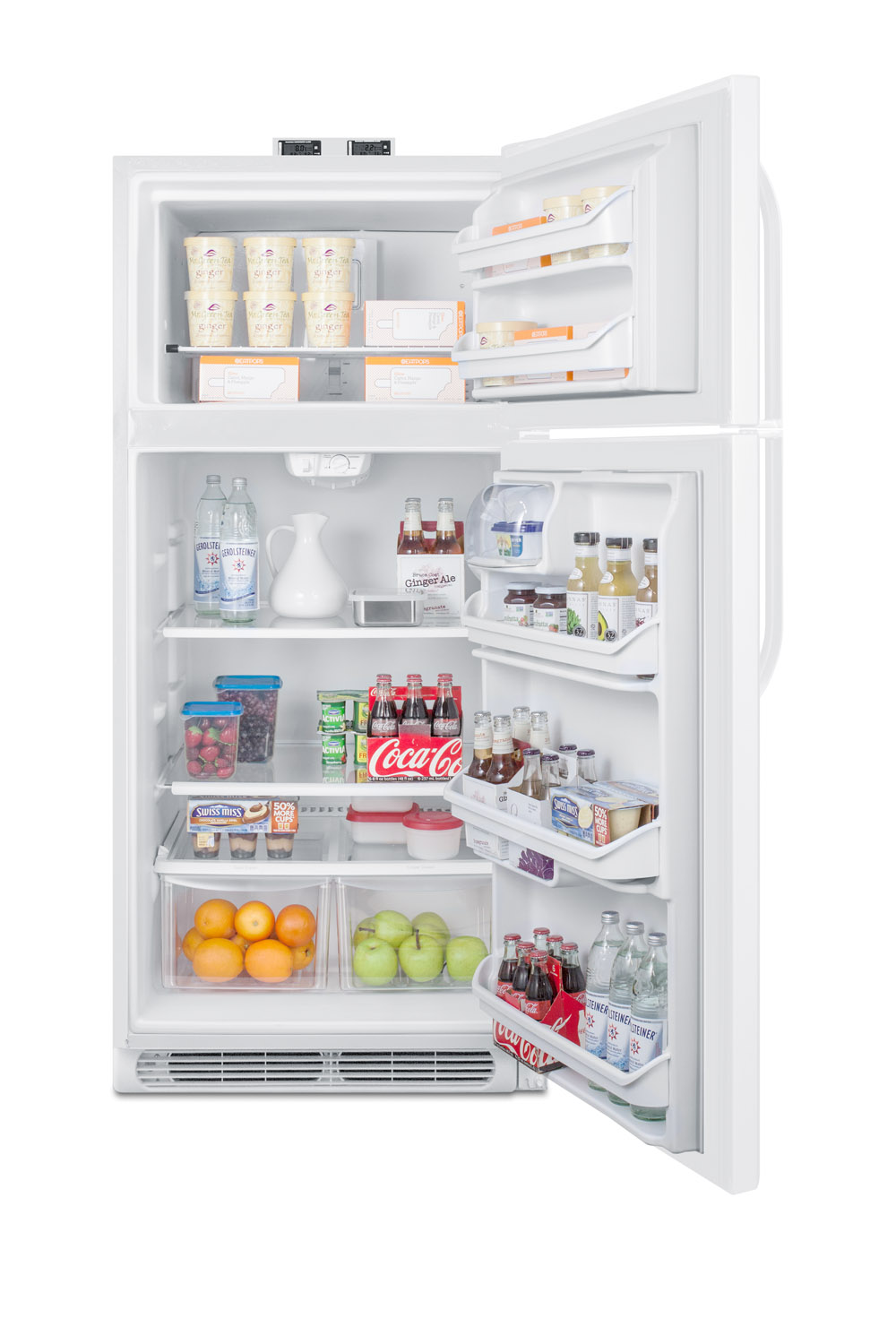 Summit 30 Inch Summit Made By Crosley 30" Top Freezer Refrigerator BKRF18W - View 4 | Fridge.com