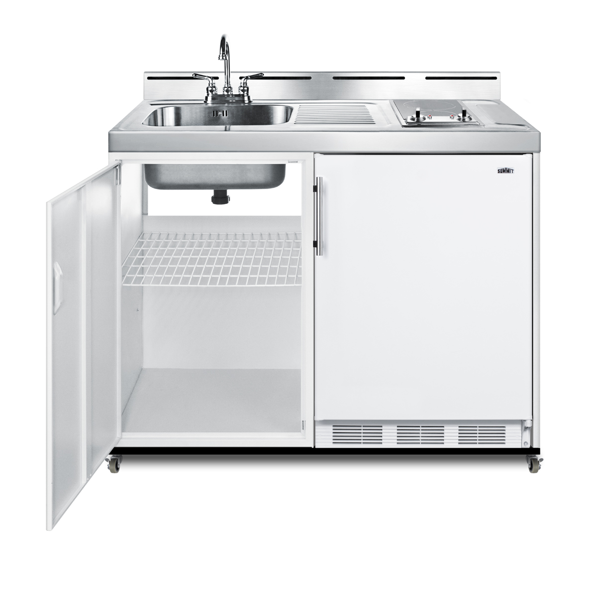 Summit Appliance All-In-One Combo Kitchens 5.1 Cubic Feet Portable Freestanding Mini Fridge with Freezer — FIN-0009997 | Fridge.com