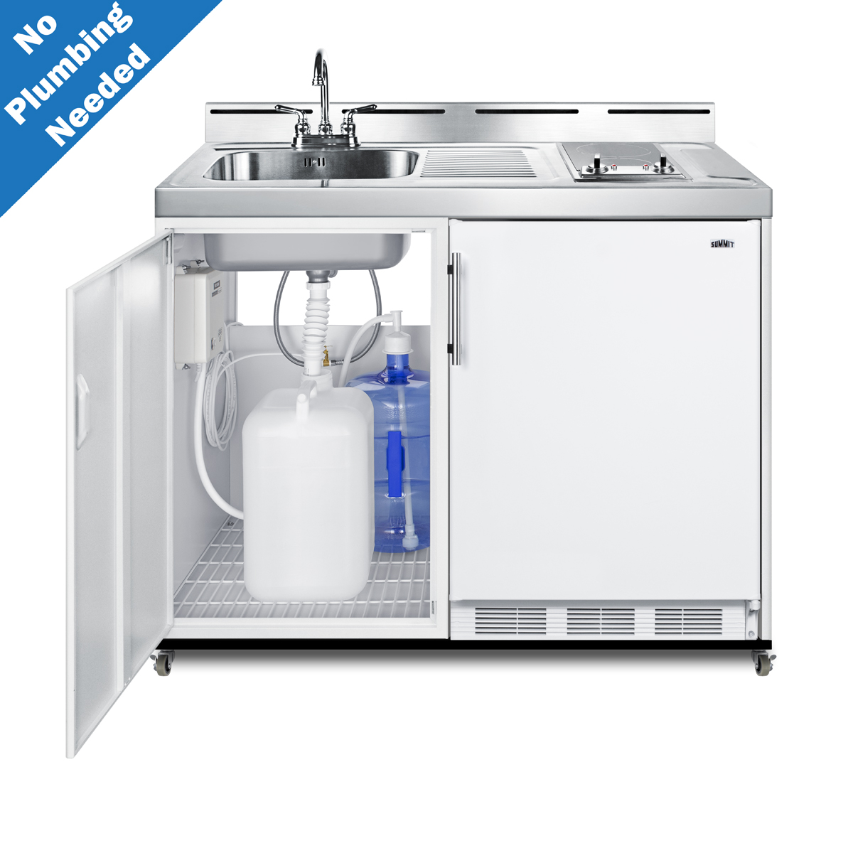 Summit Appliance All-In-One Combo Kitchens 5.1 Cubic Feet Portable Freestanding Mini Fridge with Freezer — FIN-0009997 | Fridge.com