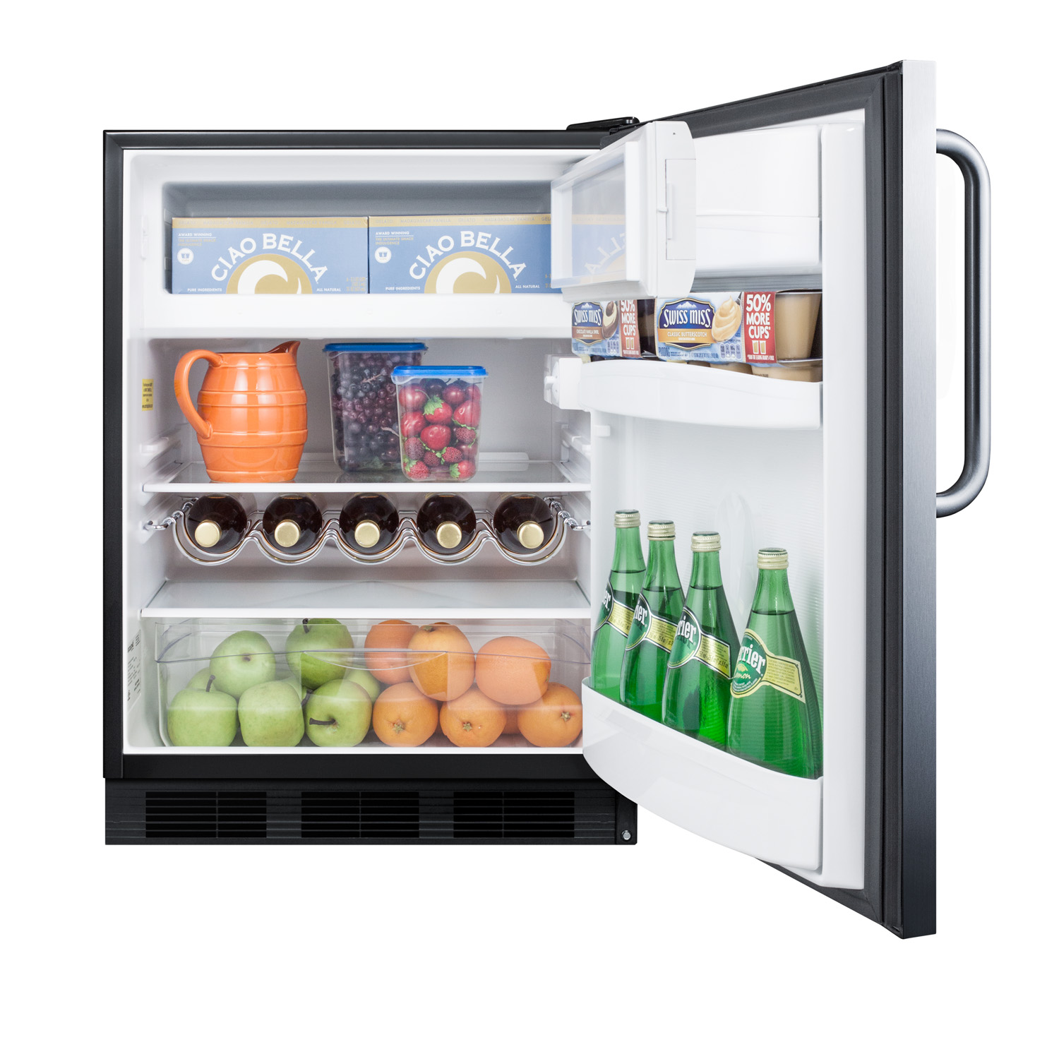 Summit 24 Inch 24" Undercounter Counter Depth Compact All-Refrigerator CT663BKSSTB - View 5 | Fridge.com
