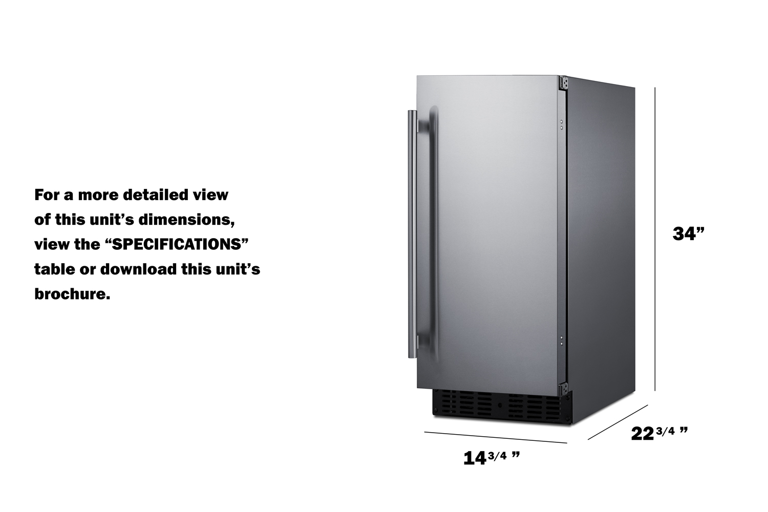 Summit Appliance Apartment Friendly 3 Cubic Feet Convertible Mini Fridge - View 3 | Fridge.com