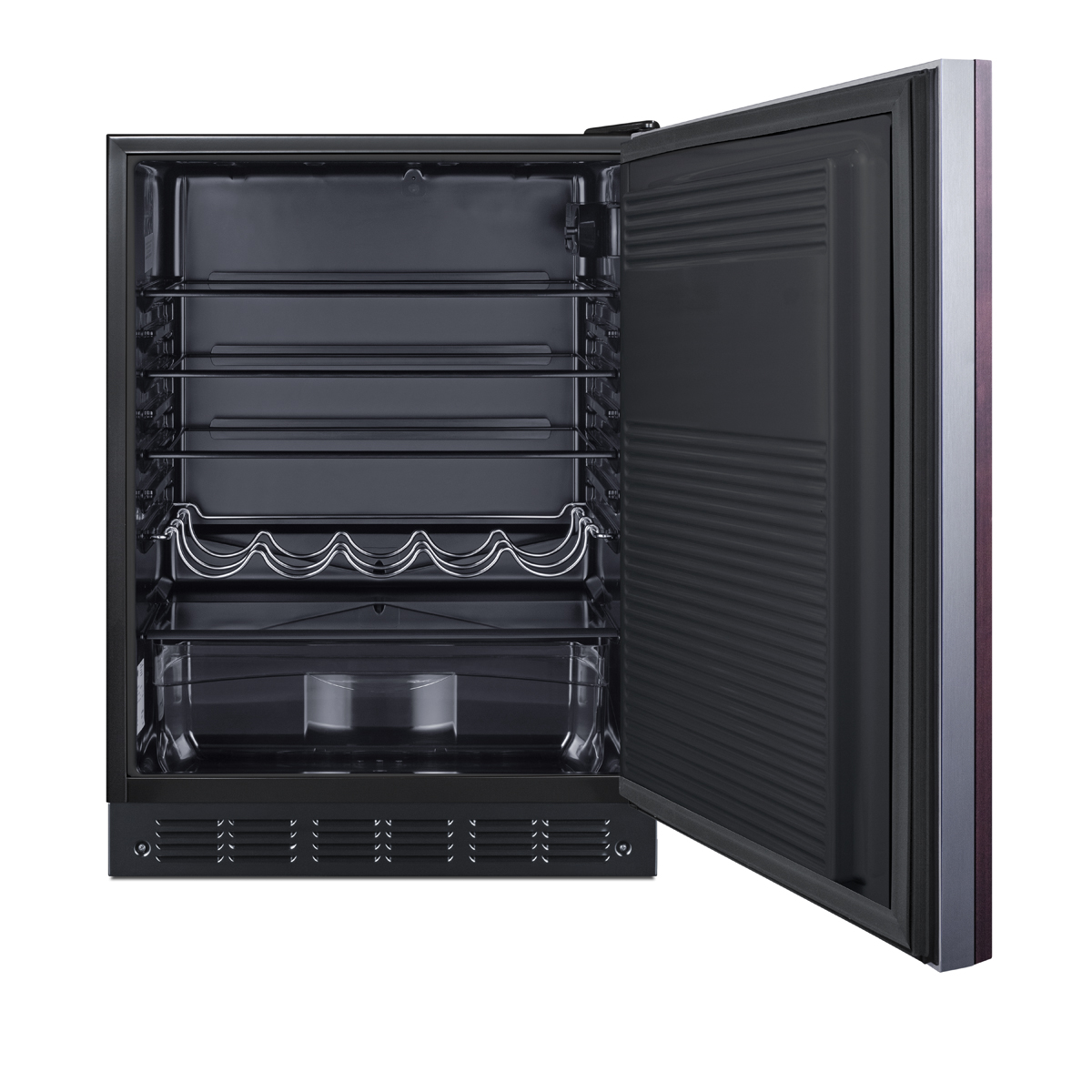 Summit 24 Inch Freestanding Refrigerator FF708BLSSIFADA - View 3 | Fridge.com