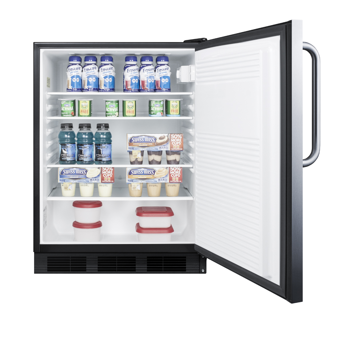 Summit 24 Inch Freestanding/Built In Undercounter Counter Depth Compact All-Refrigerator FF7BKBISSTB - View 5 | Fridge.com